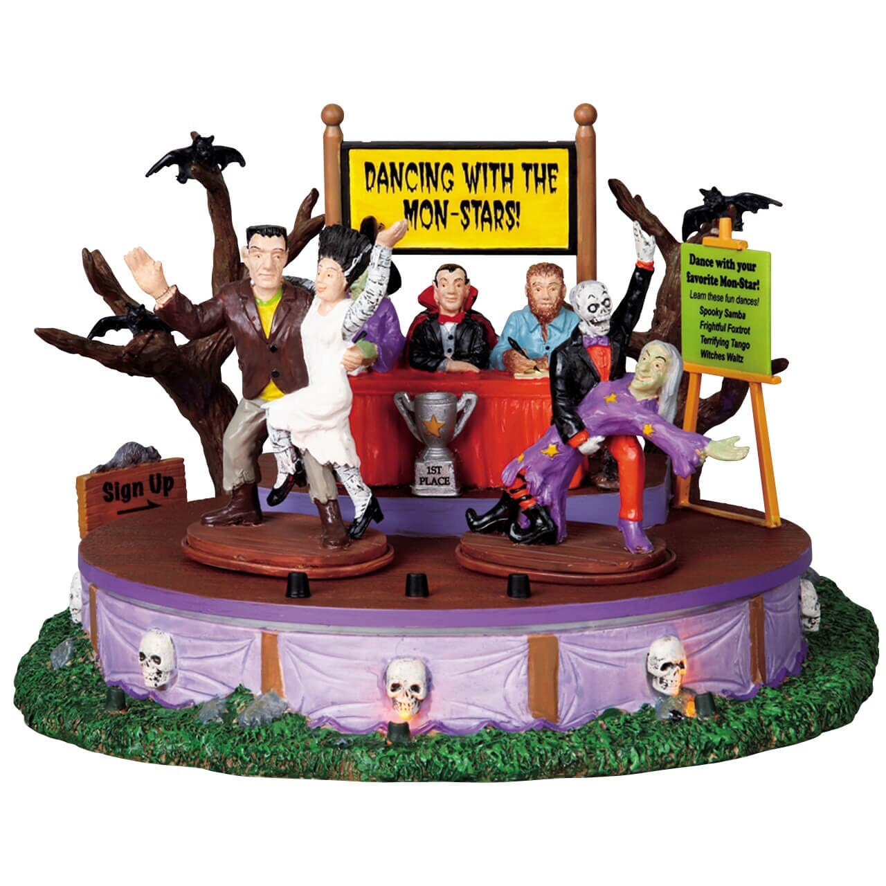 Lemax® Spooky Town™ Halloween Village Accessory Dancing With The Mon-Stars Figurine